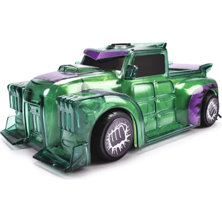 Dickie Toys Marvel Light Hero Hulk, Spielzeug-Auto 1:32 mit Licht- und Soundeffekten, grünes Design mit Friktion und original Hulk-Sounds – Bild 2