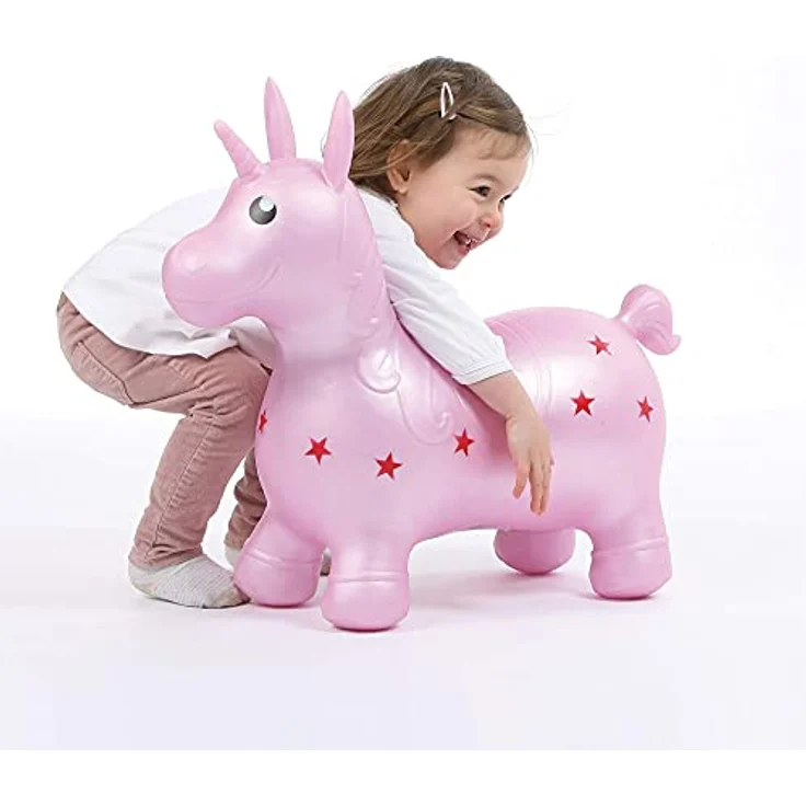 LUDI My bouncing unicorn, Hüpftier für Kinder mit komfortablem Sattel und robustem Design – Bild 4
