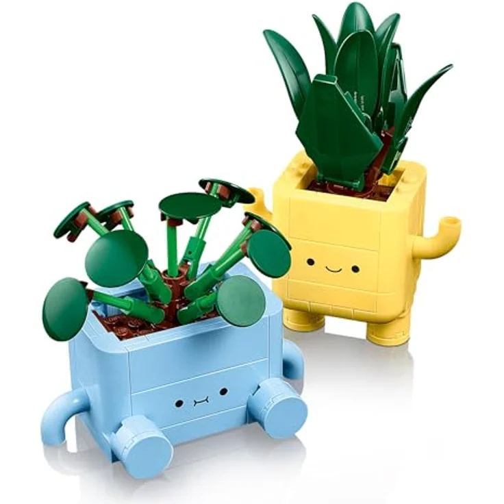 LEGO Botanicals Fröhliche Pflanzen 10349, Spielzeugset mit 2 künstlichen Pflanzen, 2 bunten Blumentöpfen & austauschbaren Cartoon-Gesichtern, Geschenk für Mädchen ab 9 Jahren – Bild 3