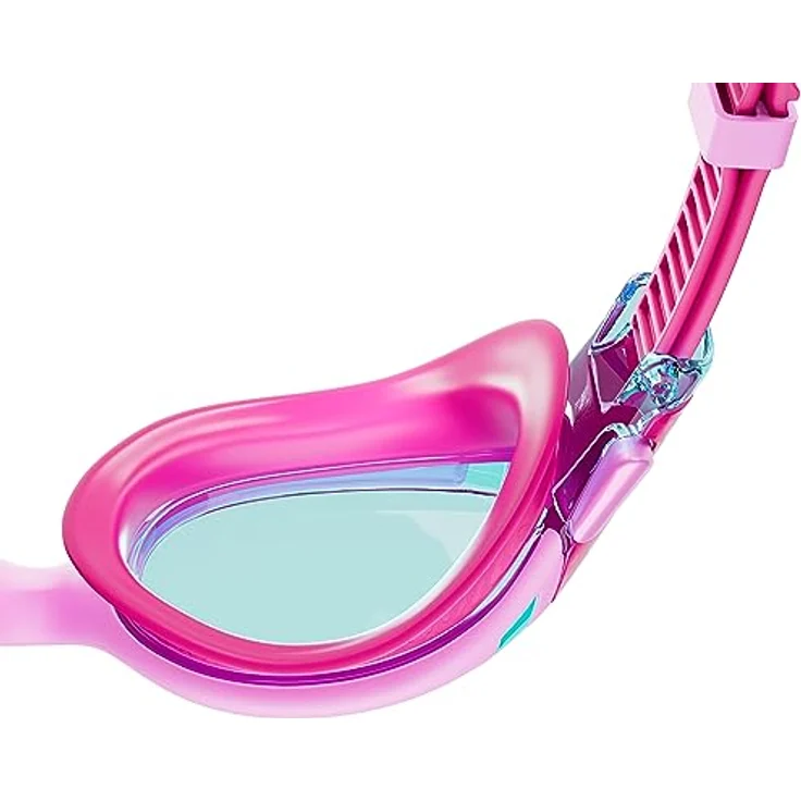 Speedo Unisex Kinder Biofuse 2.0 Schwimmbrille, Flamingorosa/Electric Pink/Blau, One Size – Bild 3