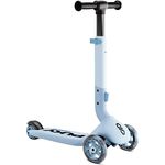 PUKY Pukymini-Scooter Push | Roller für Kinder ab 2 Jahre | Höhenverstellbarer Lenker | Klappbar & Kompakt | Extra breite Reifen für mehr Sicherheit | Leuchtende Räder | Ideal für Abenteurer & Outdoor | Hellblau