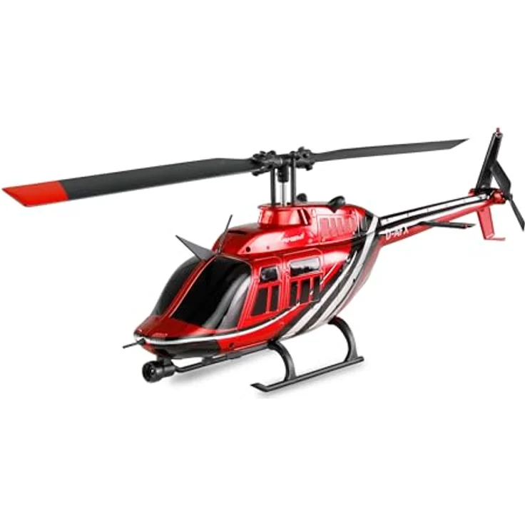 Amewi Bell 206 Jet Ranger 6-Kanal 6G RTF Ferngesteuerter RC-Helikopter, LED-Scheinwerfer, aut. Start/Lande-Funktion, USB-C-Ladebuchse – Bild 2