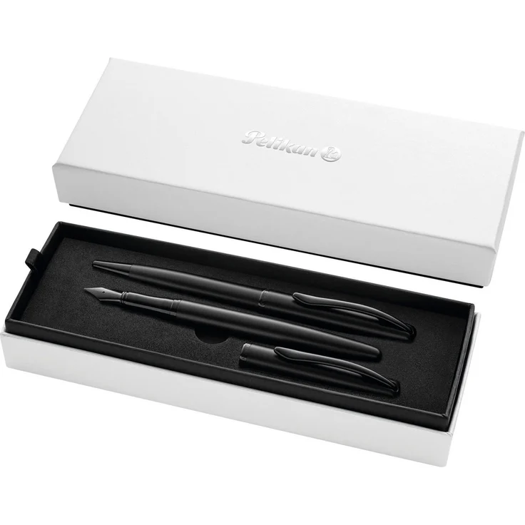 Pelikan Füllhalter Jazz® Noble Elegance, carbon schwarz, (Set), mit Kugelschreiber – Bild 1