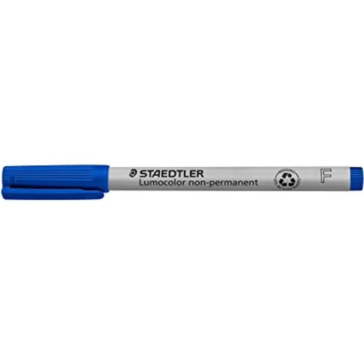 STAEDTLER Lumocolor Folienstifte, blau 0,6 mm non-permanent, 10er Pack mit lichtbeständiger und geruchsarmer Tinte, Airplane safe – Bild 1
