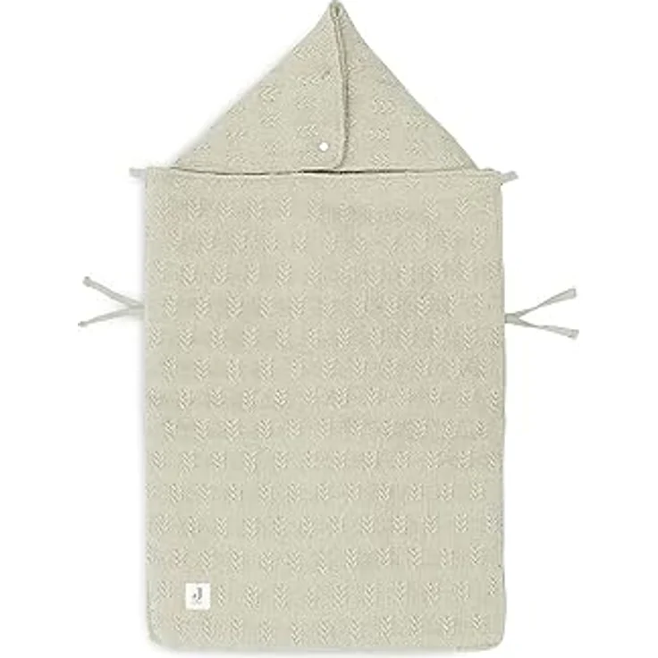 Jollein Fußsack Grain Knit Olive Green - Für Babyschale Kinderautositz Gruppe 0+ und Kinderwagen - Für 3- und 5-Punkt-Gurt – Bild 2