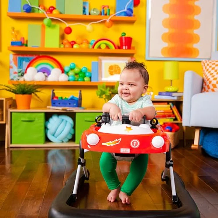 Bright Starts Lauflernhilfe Little Speedster™ 3-in-1 Car Walker – Rot Racer mit multisensorischem Spaß – Bild 8