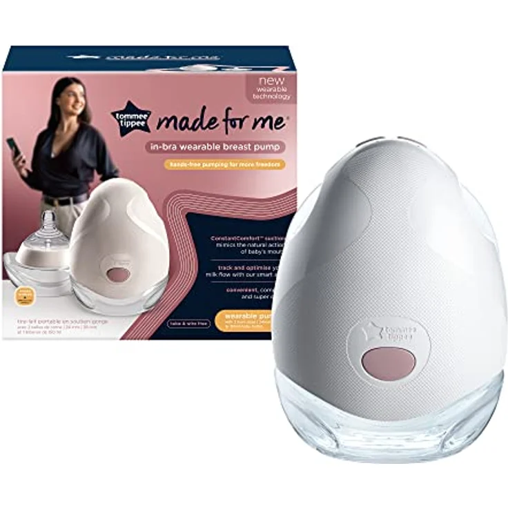 Tommee Tippee Made for Me, Elektrische tragbare Milchpumpe, freihändig, 1 Massage- und 8 Express-Modi, 4 Stunden Akkulaufzeit, leise und kompakt – Bild 2
