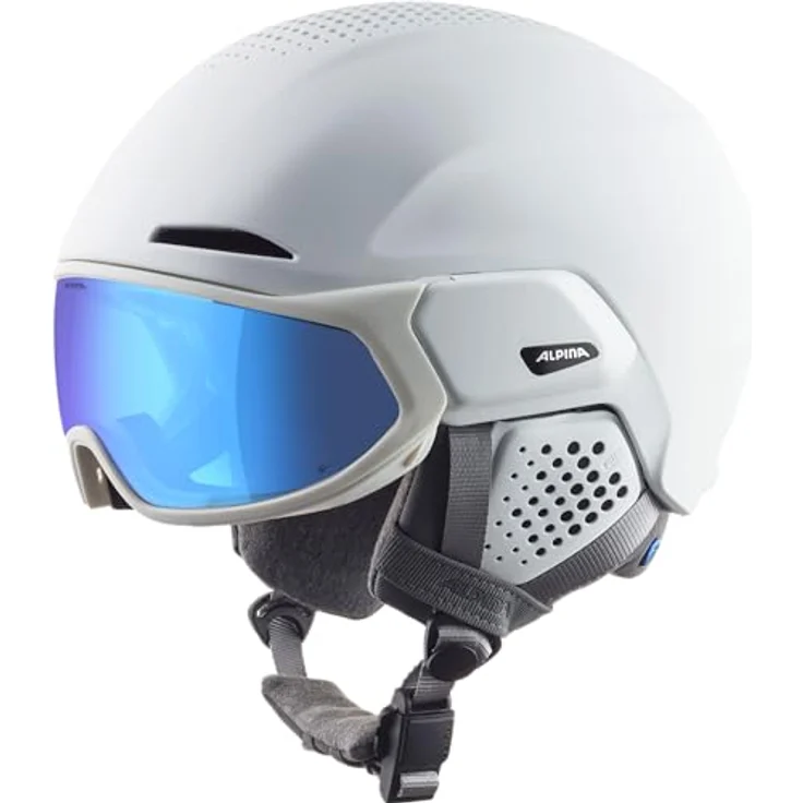 Alpina Unisex-Erwachsene Alto Q-LITE Skihelm, White matt (Blue revo), 55-59 – Bild 1