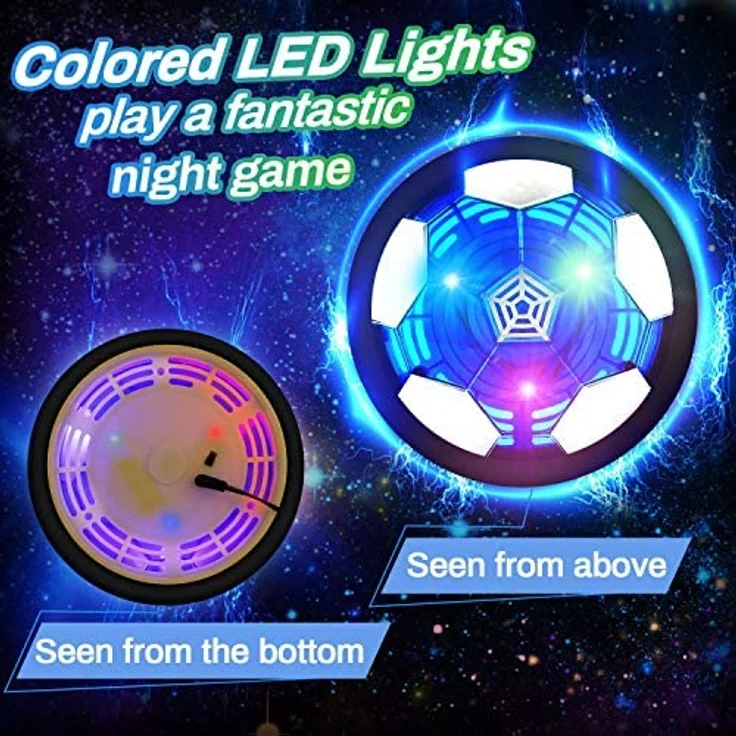 lenbest Air Power Fußball - Fussball Geschenke Jungen - LED Fussball Kinder - Wiederaufladbar Indoor Fußball - Kinderspielzeug Kinder Spielzeug ab 3 4 5 6 7 8 9 10 Jahre Junge Jungen - Hover Ball – Bild 4