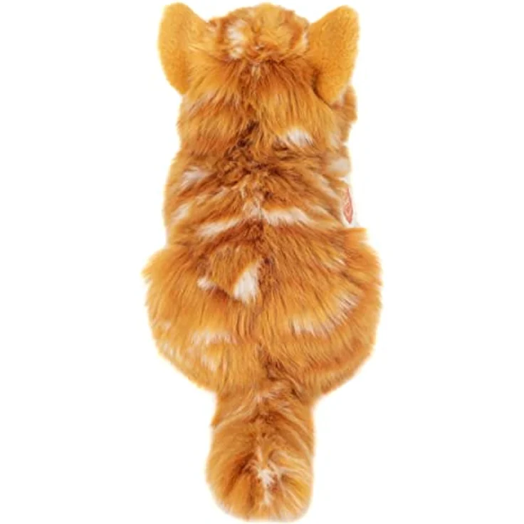Teddy Hermann Katze liegend, rot getigert, 20 cm – Bild 4