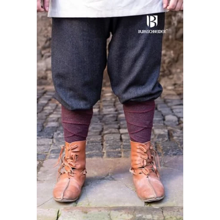 Burgschneider Rushose Ivar Fischgrät - Schwarz Grau (L, Unisex, Wolle) - Historisch Early Medieval Rus – Bild 2