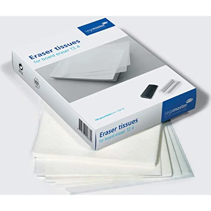Legamaster 7-120600 Löschpapier zum Nachfüllen des Whiteboard-Löschers TZ 4, 100 Blatt, 22 x 16,2 cm