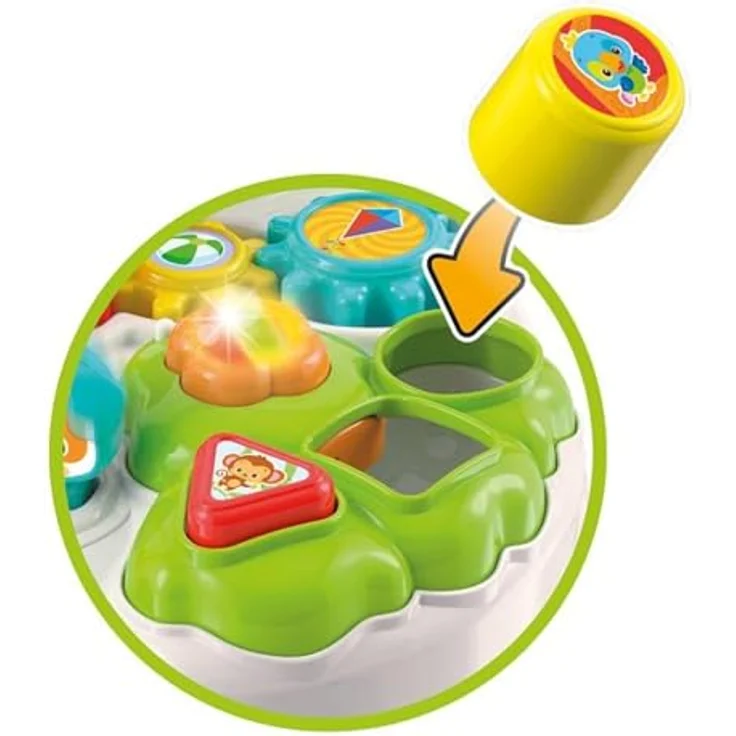 Clementoni Baby Park Activity Tisch, interaktiver Spieltisch mit Licht und Sound, fördert Geschicklichkeit und visuelle Wahrnehmung – Bild 4