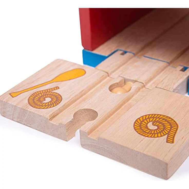 Bigjigs Rail Piratenschiff, Modellbau Zubehör für Kinder ab 3 Jahren, 225mm Länge, nachhaltig hergestellt – Bild 3