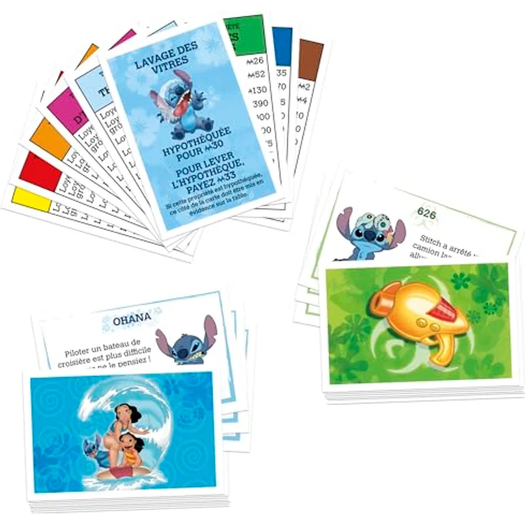 Hasbro Monopoly Stitch, Disney Lilo & Stitch Edition, Brettspiel für 2 bis 4 Spieler, 30 Minuten Spielzeit, ab 8 Jahren mit 4 einzigartigen Spielsteinen und Strandhäusern – Bild 5