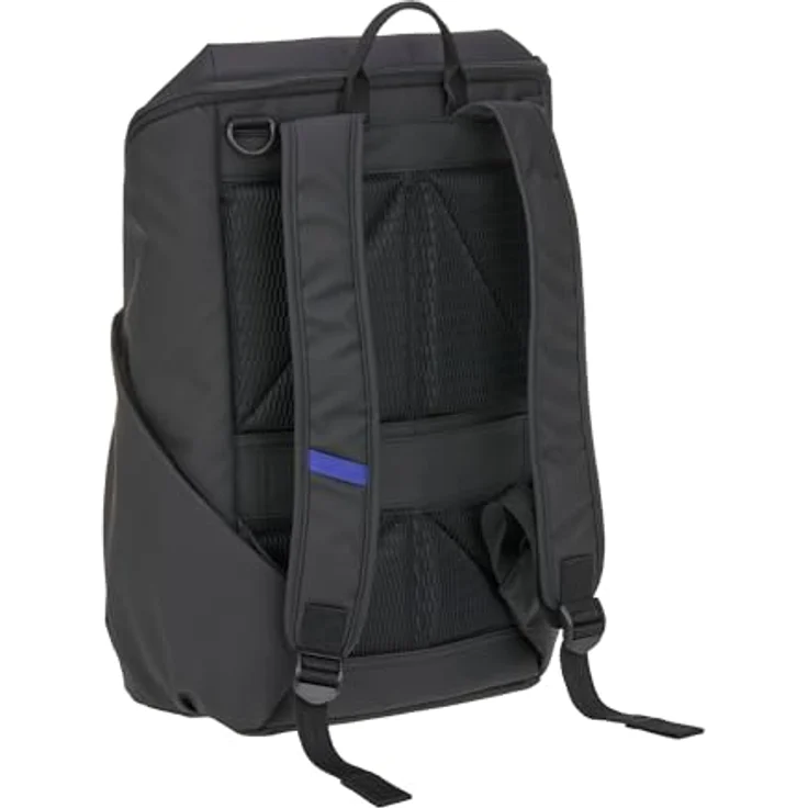 LÄSSIG Baby Wickelrucksack Slender Up Backpack Black mit Wickelunterlage, Kinderwagenbefestigung und Flaschenhalter – Bild 5
