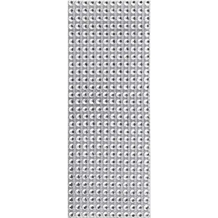 Stylex 46462 - Schmuckmatten, selbstklebend mit silbernen Perlen, 2 Matten je ca. 6 x 15 cm groß, individuell zuschneidbar, zum Dekorieren und Verzieren