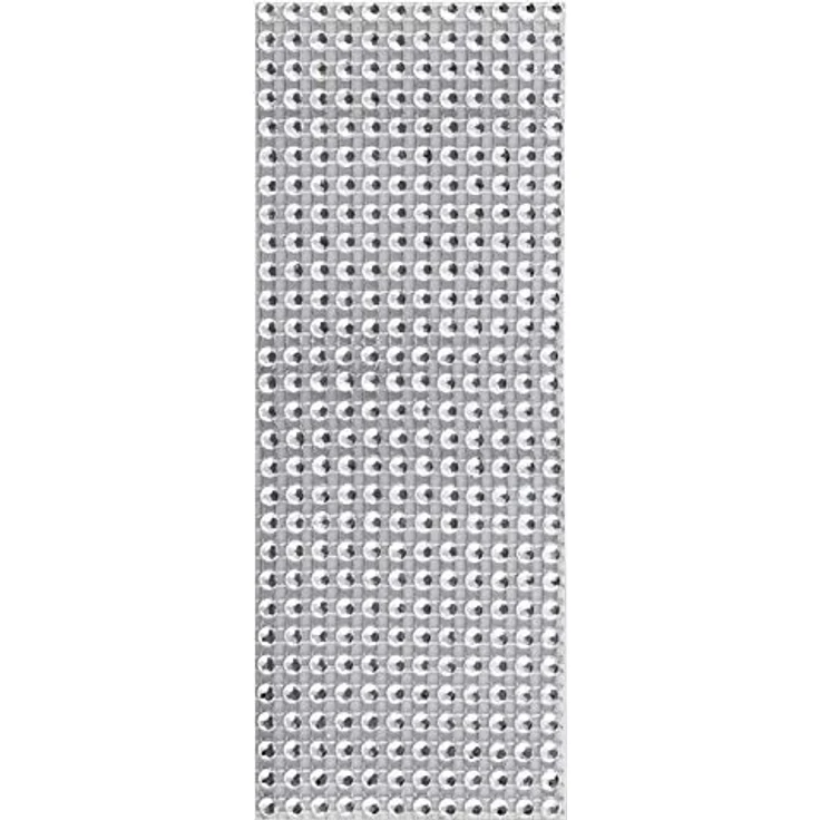 Stylex 46462 - Schmuckmatten, selbstklebend mit silbernen Perlen, 2 Matten je ca. 6 x 15 cm groß, individuell zuschneidbar, zum Dekorieren und Verzieren – Bild 1