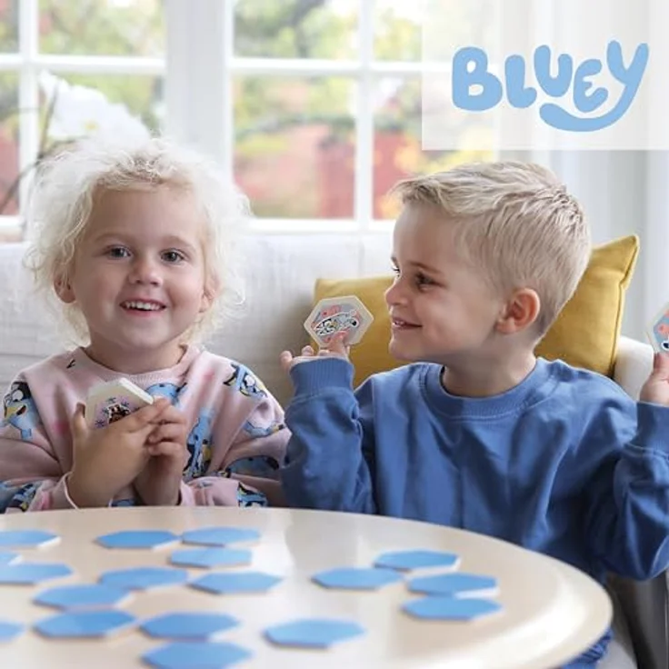 MICKI Memo – Holzspiel „Bluey“ – Memory-Spiel mit 38 sechseckigen Plättchen und motivierenden Bluey-Bildern, für Kinder ab 3 Jahren – Bild 7
