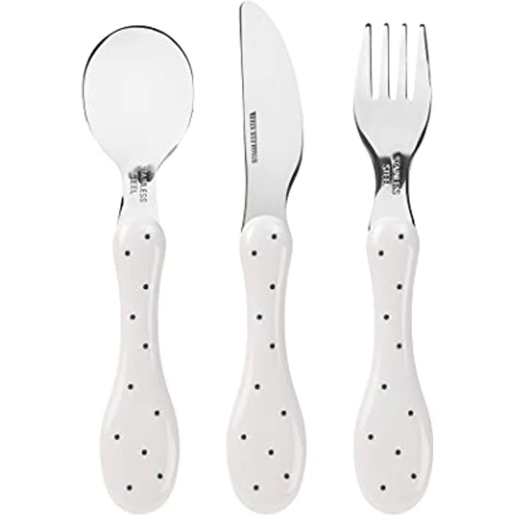 LÄSSIG Kinderbesteck Set 3-teilig Löffel Gabel Messer Edelstahl Kunststoffgriff/Cutlery 3 pcs Garden Explorer – Bild 4