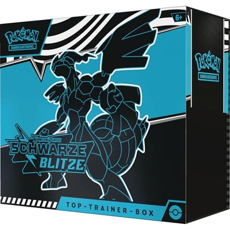 Pokémon Top-Trainer-Box Karmesin & Purpur – Schwarze Blitze: Zekrom, 1 Vollbild-Promokarte mit Voltolos, 9 Boosterpacks & Premium-Zubehör – Bild 3