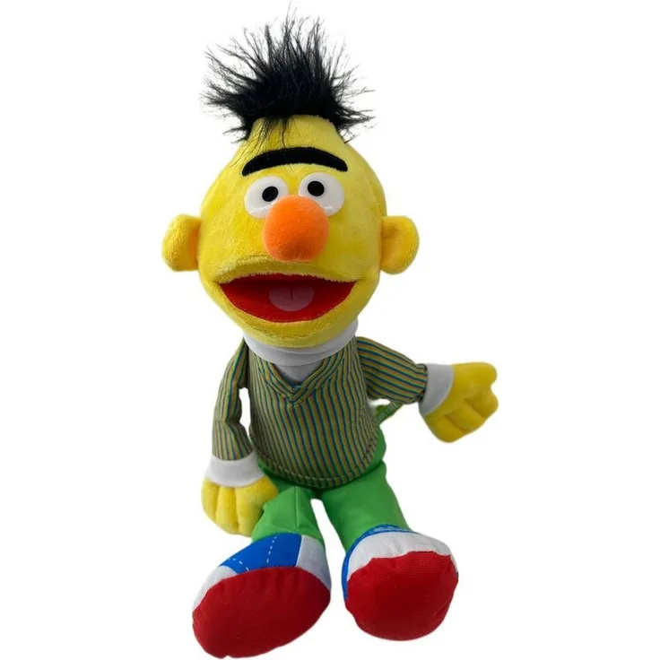 Sesamstrasse Kuscheltier Sesamstrasse Kuscheltier Bert Kuscheltier Plüsch Figur 45 cm (1-St), Super weicher Plüsch Stofftier Kuscheltier für Kinder zum spielen