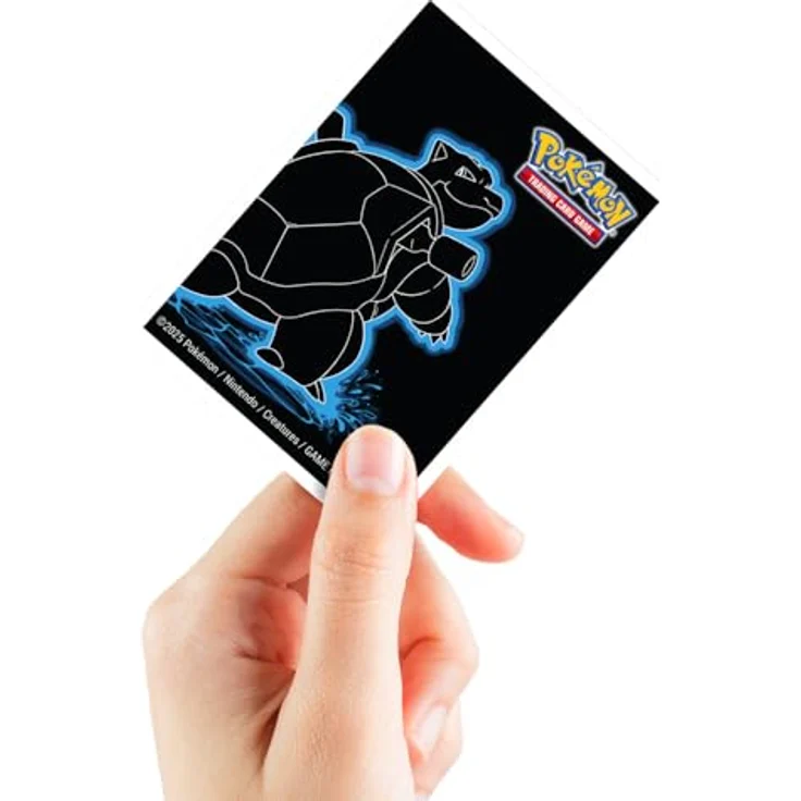 Ultra Pro - Neon Kanto APEX Deck Protector Sleeves Turtok, 105 Stück, neonfarbenes Blastoise-Motiv auf schwarzem Hintergrund – Bild 3