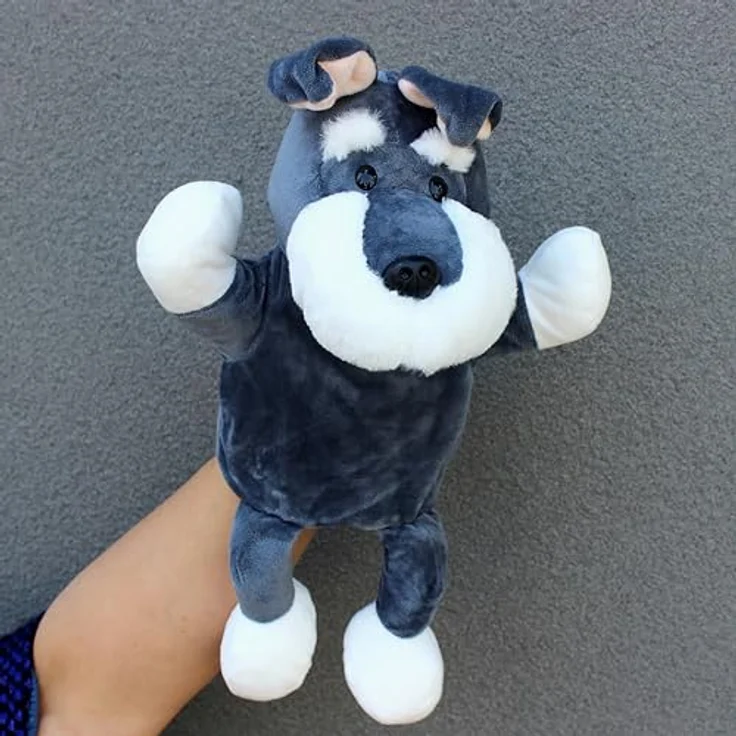 LOMTRATS Tier-Handpuppen Set, Wolf, Tiger, Löwe, Affe, 30 cm, aus PP-Baumwolle, ideal für Geschichtenerzählen und Unterricht – Bild 1