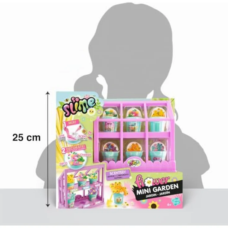 Canal Toys So Slime Flower Mini Garten, Kreativset mit Mini Gewächshaus, 6 bunten Blumentöpfen, Duft- und Farbpulver, Charms und Stickern, für Kinder ab 6 Jahren - SSC419 – Bild 5