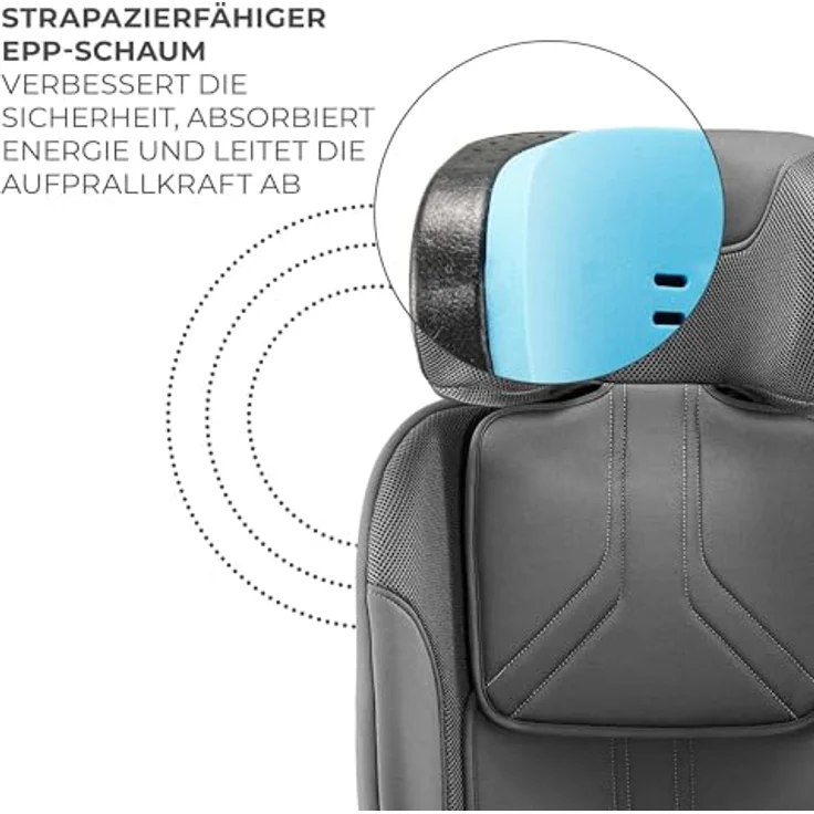 KinderKraft Xpedition 3, Reboarder nach ECE R129/i-Size Norm, bis 105 cm, 360° Drehung, 4 Sitzwinkel, erhöhter Seitenschutz SPS+ – Bild 7