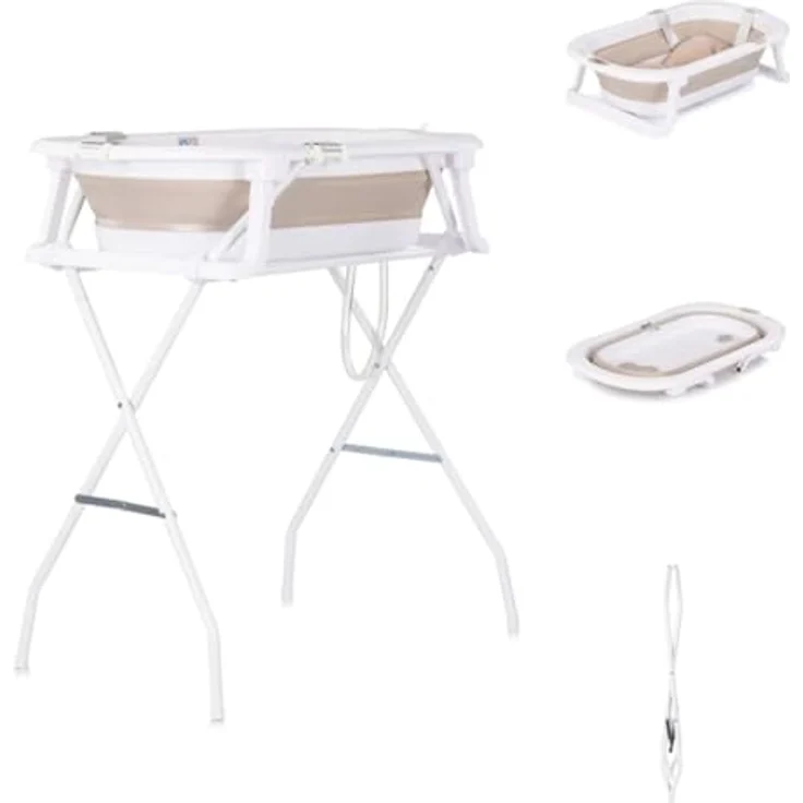 Chipolino Malibu Babybadewanne-Set 78 cm, klappbarer Ständer, Thermometer, Anti-Rutsch, mit Badewannennetz – Bild 1