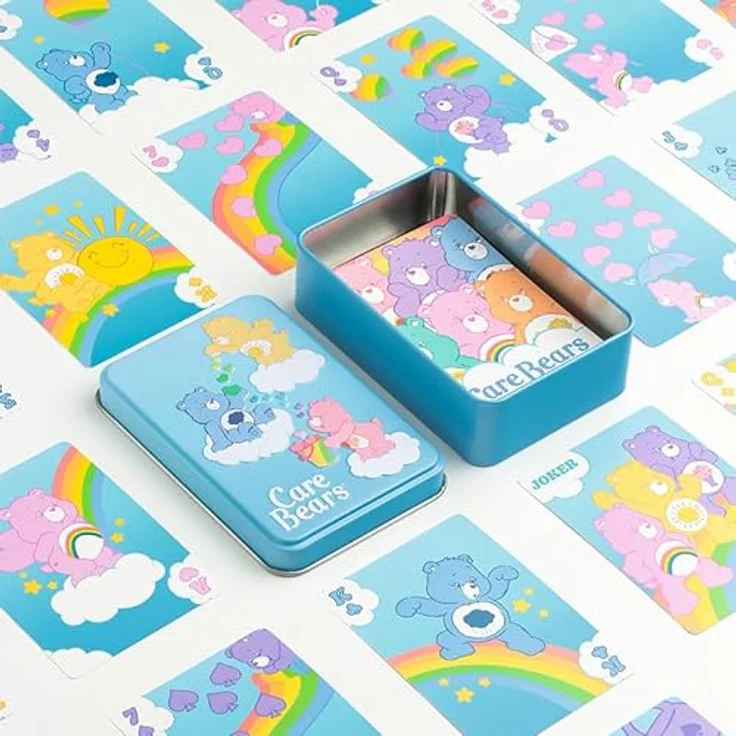 Paladone Glücksbärchis-Spielkarten, Kartenspielset für Poker, Rommé und Go Fish in Metalldose mit individuellen Designs, offiziell lizenziert – Bild 2