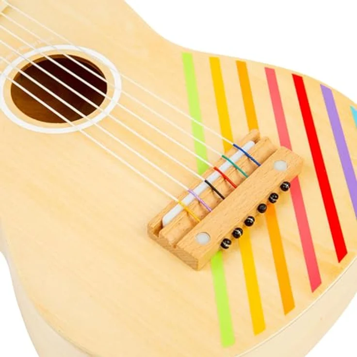 Bigjigs Toys, Holz-Kindergitarre für 3 Jahre, 6 Saiten, sicheres und nachhaltiges Holzspielzeug, authentisches Gitarren-Design, pädagogisches Spielzeug – Bild 4