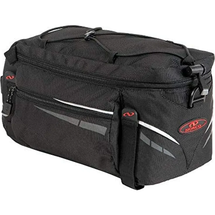 Norco 0248AS Fahrradtasche Idaho Gepäckträgertasche, Schwarz, 31 x20x17cm,7.5Liter