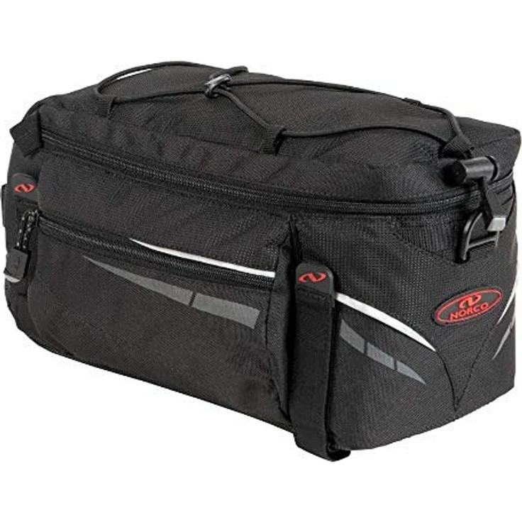 Norco 0248AS Fahrradtasche Idaho Gepäckträgertasche, Schwarz, 31 x20x17cm,7.5Liter – Bild 1