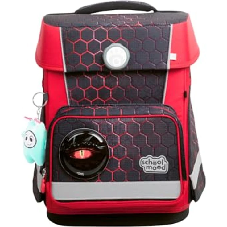 SCHOOL-MOOD® Schulrucksack Champion Maxx Pro Mika (Drache), 7-tlg. Set, ergonomisch, höhenverstellbar, wasser- und schmutzabweisend – Bild 2