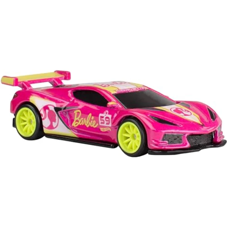 Mattel Hot Wheels Barbie 65th Corvette C8.R HVJ51, Die Cast Modellfahrzeug im Maßstab 1:64, ca. 7 cm lang, Pop Culture Edition – Bild 4