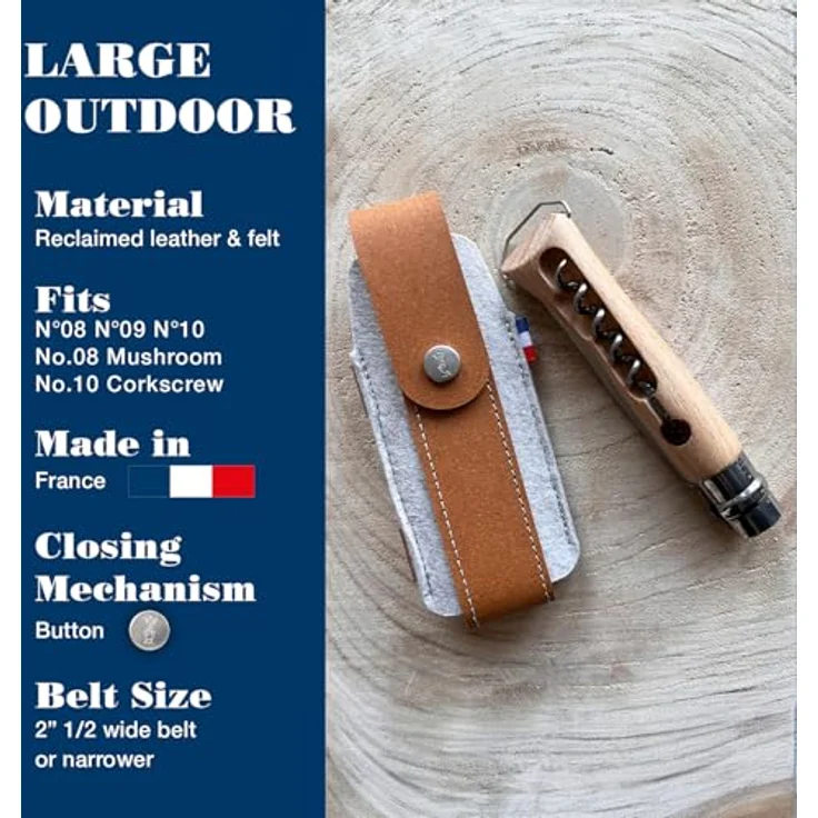 Opinel Sheath Outdoor L, Etui für Messer mit bequemer Tragelasche, schwarz – Bild 3