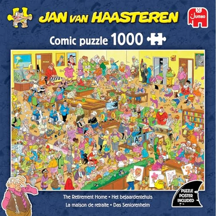 Jumbo Jan van Haasteren - Das Altenheim - 1000 Teile Puzzle für Erwachsene, aus 100% recyceltem Karton – Bild 3