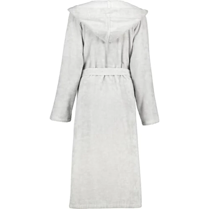 Joop! Classic Bademantel mit Kapuze für Damen, grau, aus extraflauschigem Walkfrottier, hautfreundlich, gesticktes Logo – Bild 2