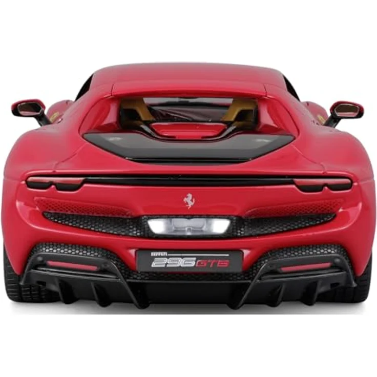 BBURAGO Ferrari 296 GTB R&P, Realistisches Automodell im Maßstab 1:18 mit öffnenden Türen und lenkbaren Rädern, offizielle Ferrari-Lizenz, empfohlen ab 3 Jahren – Bild 3