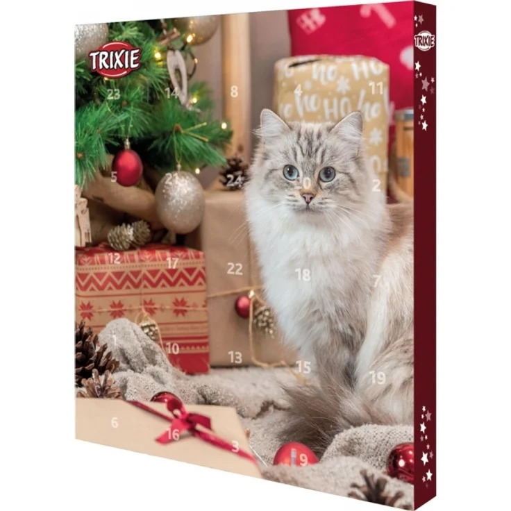 Trixie Adventskalender für Katzen, gefüllt mit verschiedenen Leckerlis