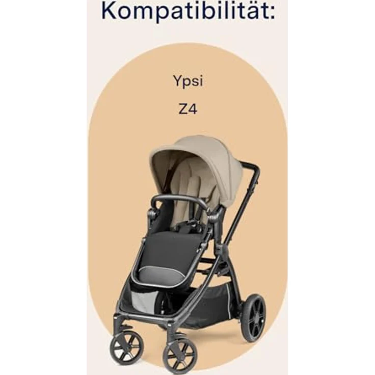Peg Perego Ride with Me Board-Zubehör, kompatibel mit Veloce & Vivace Kinderwagen, hintere Trittfläche für Kinder bis 22 kg, Schwarz – Bild 5