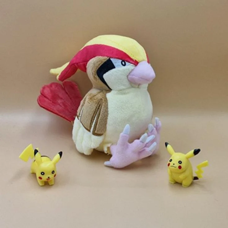Tinisu Pokemon Tauboss Plüschtier, 16 cm große detailgetreue Pidgeot-Figur aus weichem Stoff