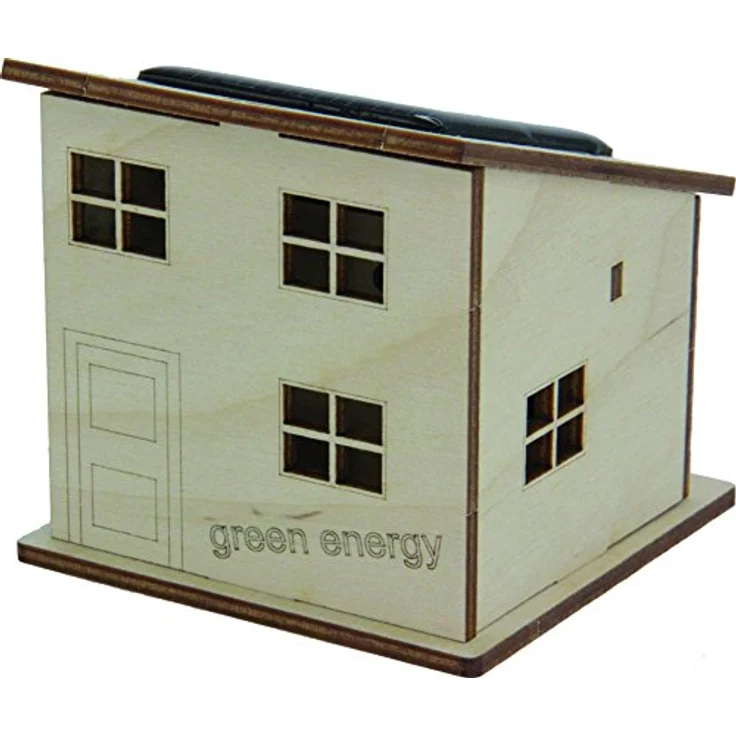 Sol Expert SOL-EXPERT 40212 Nullemissionen Solarhaus Bausatz, Holz, mit Solarmodul und bebilderter Anleitung – Bild 1