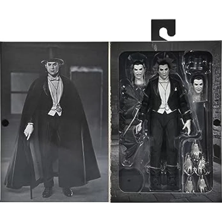NECA Carfax Abbey Universal Dracula Figur, 18 cm mit Zubehör, schwarz – Bild 4