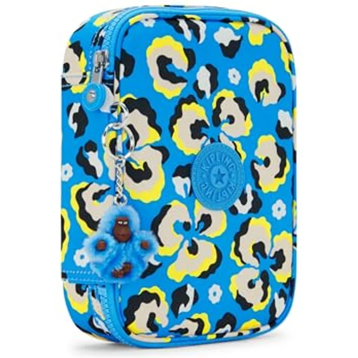 Kipling 100 Pens Beutel/Etui, Leopard Floral, wasserabweisend, 21x5x15 cm, 1.5L Volumen – Bild 4