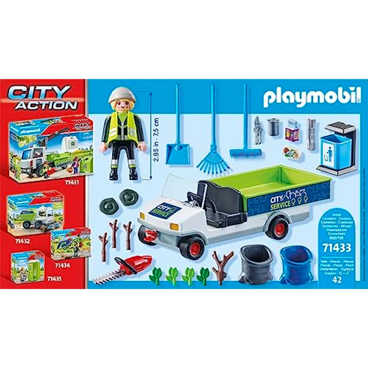 PLAYMOBIL 71433 Stadtreinigung mit E-Fahrzeug Spielset, Spielzeugauto, Zubehör für Recycling und Umweltschutz, Mehrfarbig – Bild 2