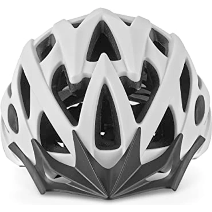 Polisport Twig Fahrradhelm für Damen und Herren, verstellbare Größe L (58-61cm) mit abnehmbarem Visier, CE-Zertifizierung, Weiß/Kohlenstoff-Matt – Bild 3
