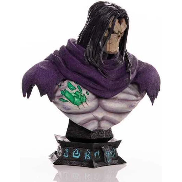 First 4 Figures Darksiders Grand Scale Büste Death, 64 cm, handbemalt mit rotierender Basis und runischen Inschriften